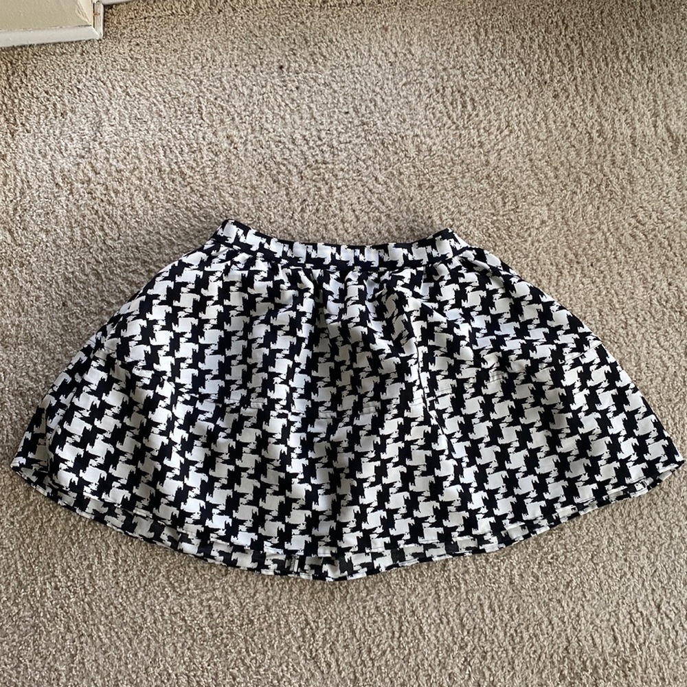 Express Houndstooth A-line Skirt